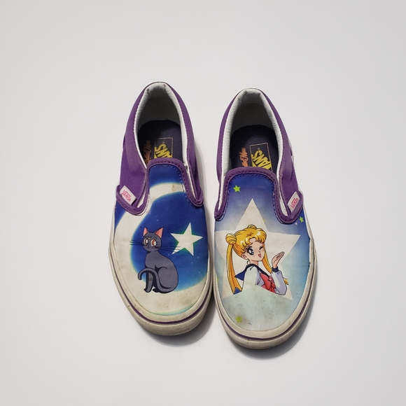 Kids Purple and Blue Slip-On Shoes - Picture 1 of 4